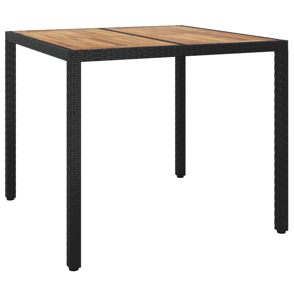 Set da Pranzo da Giardino 5 pz Nero con Cuscini in Polyrattan | homemem39