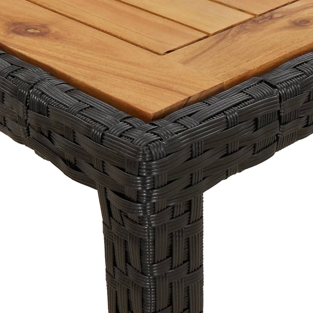 Set da Pranzo da Giardino 5 pz Nero con Cuscini in Polyrattan | homemem39