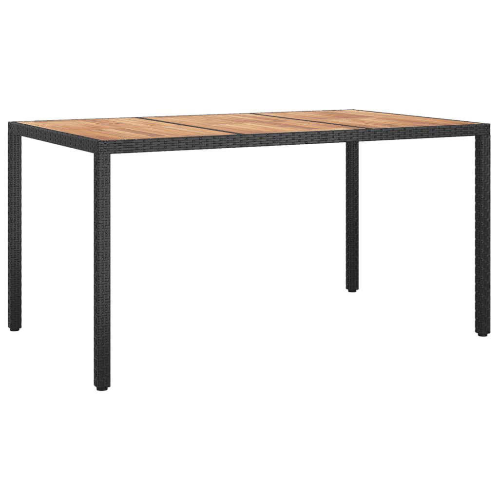 Set da Pranzo da Giardino 5 pz Nero con Cuscini in Polyrattan | homemem39