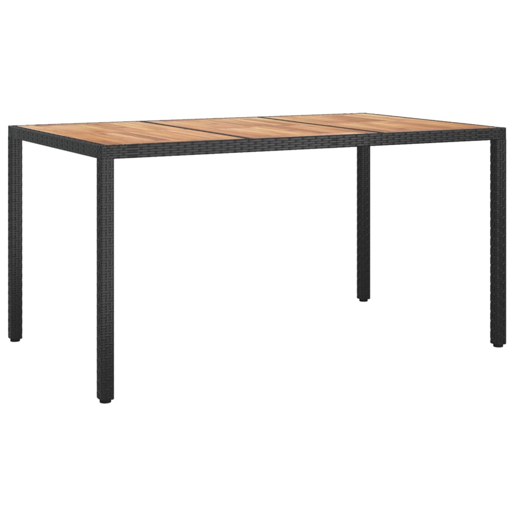 Set da Pranzo da Giardino 5 pz Nero con Cuscini in Polyrattan | homemem39