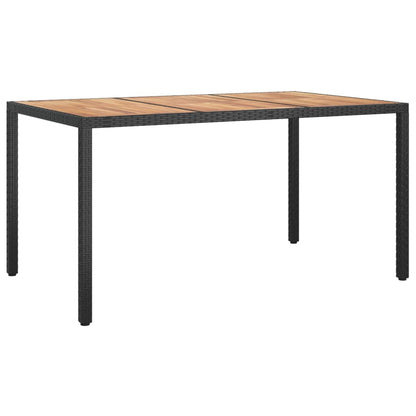 Set da Pranzo da Giardino 5 pz Nero con Cuscini in Polyrattan | homemem39