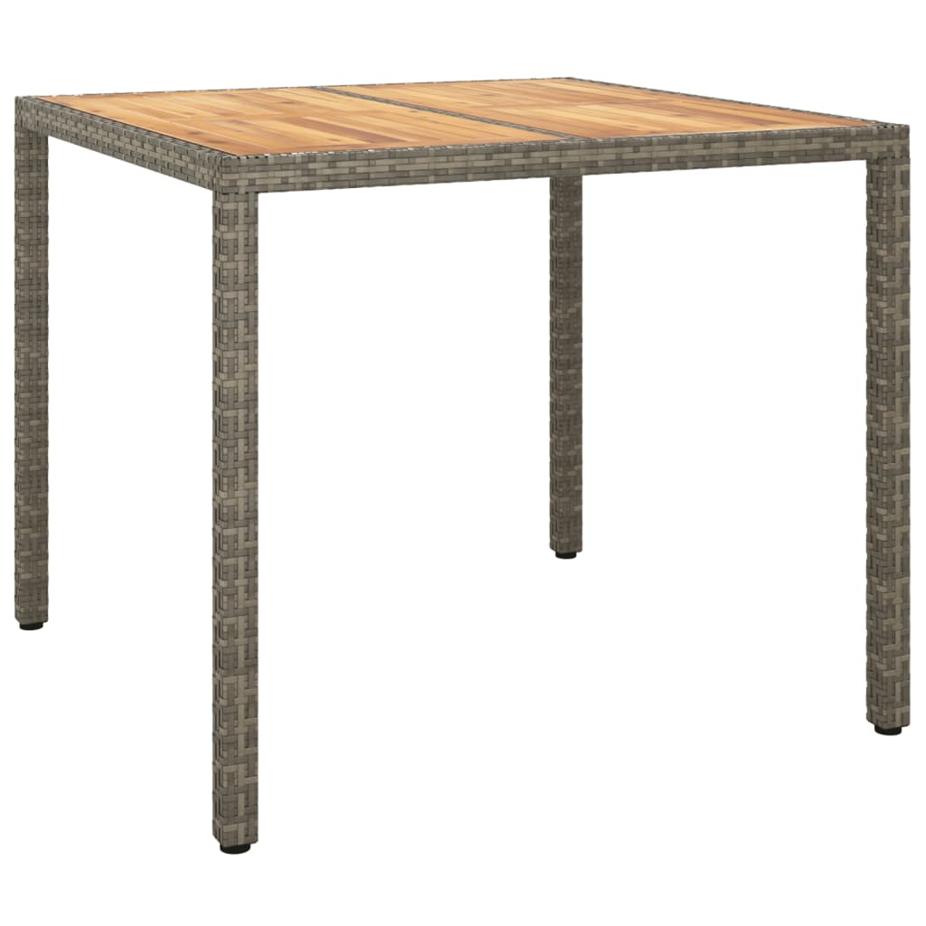 Set da Pranzo da Giardino 3 pz con Cuscini in Polyrattan Grigio | homemem39