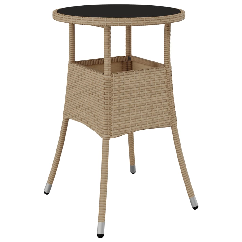 Set da Bistrò da Giardino 5 pz con Cuscini Beige in Polyrattan | homemem39
