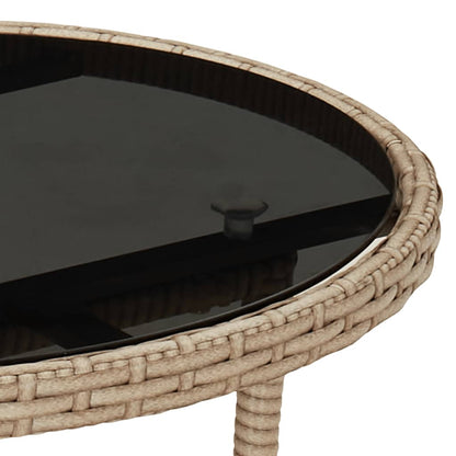 Set da Bistrò da Giardino 5 pz con Cuscini Beige in Polyrattan | homemem39