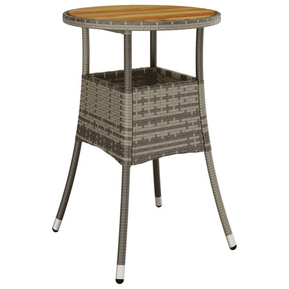 Set Bistrò da Giardino 3 pz con Cuscini in Polyrattan Grigio | homemem39