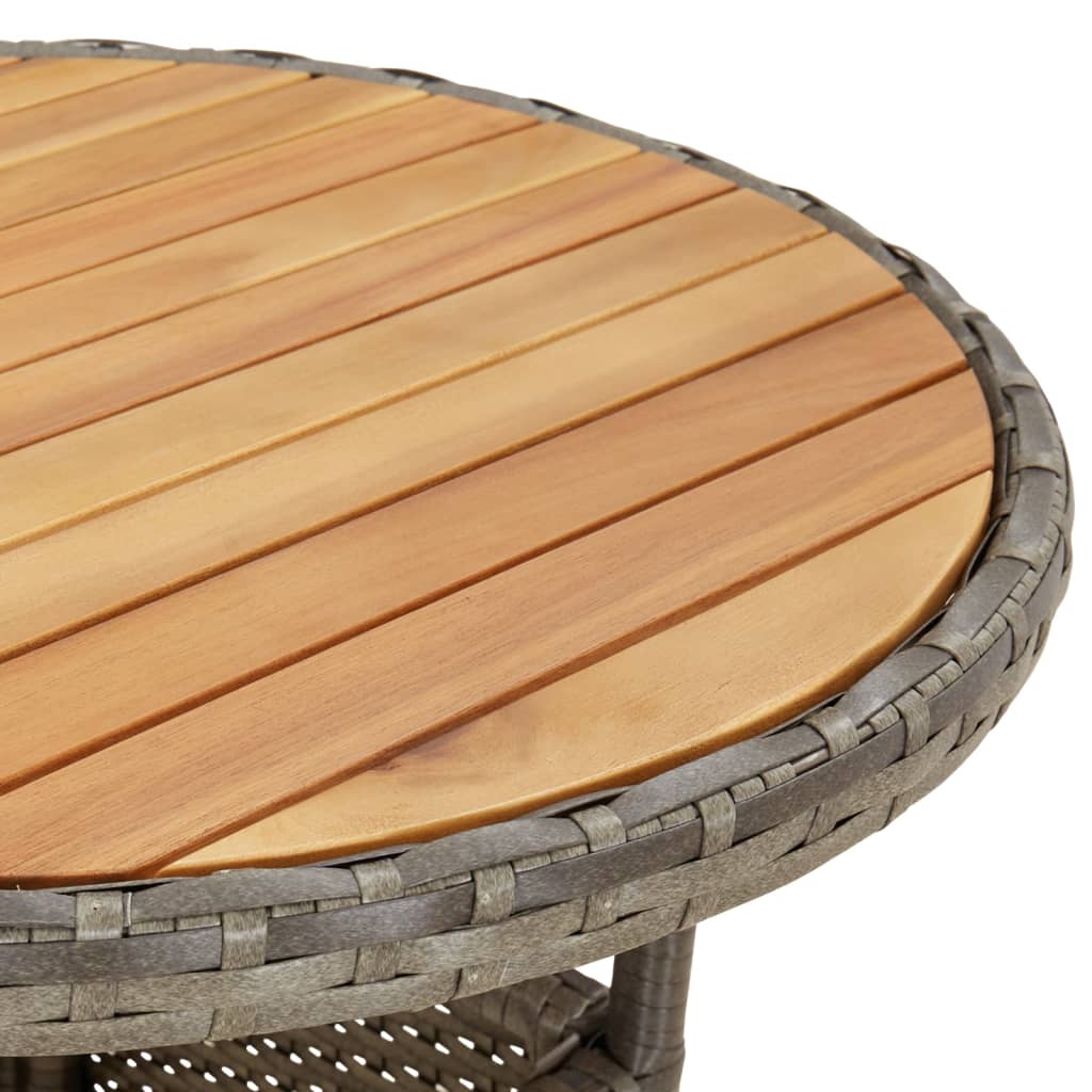 Set Bistrò da Giardino 5 pz con Cuscini in Polyrattan Grigio | homemem39