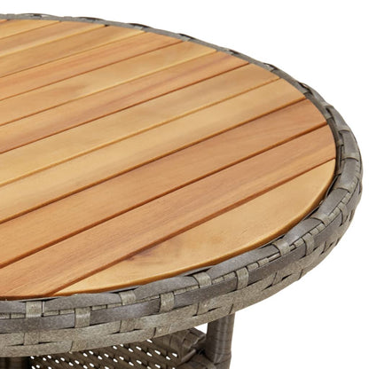 Set Bistrò da Giardino 5 pz con Cuscini in Polyrattan Grigio | homemem39