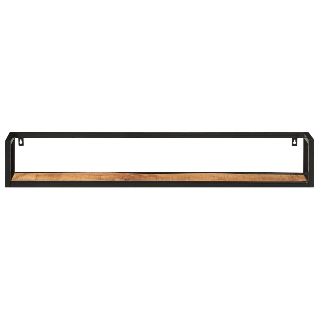 Mensole da Parete 2 pz 110x17x17cm Legno Massello Mango e Ferro | homemem39