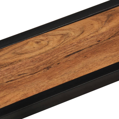 Mensole Parete 2 pz 110x17x17cm Legno Massello Acacia e Ferro | homemem39
