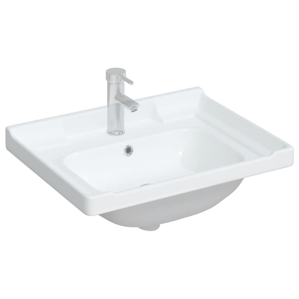 Lavandino da Bagno Bianco 61x48x23 cm Rettangolare in Ceramica - homemem39