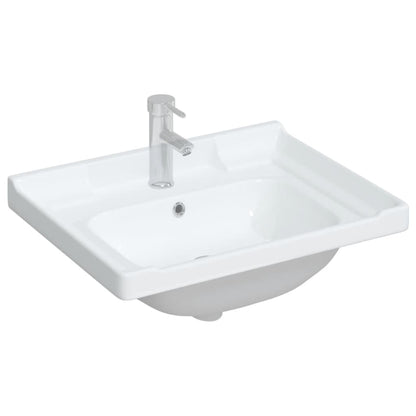 Lavandino da Bagno Bianco 61x48x23 cm Rettangolare in Ceramica - homemem39