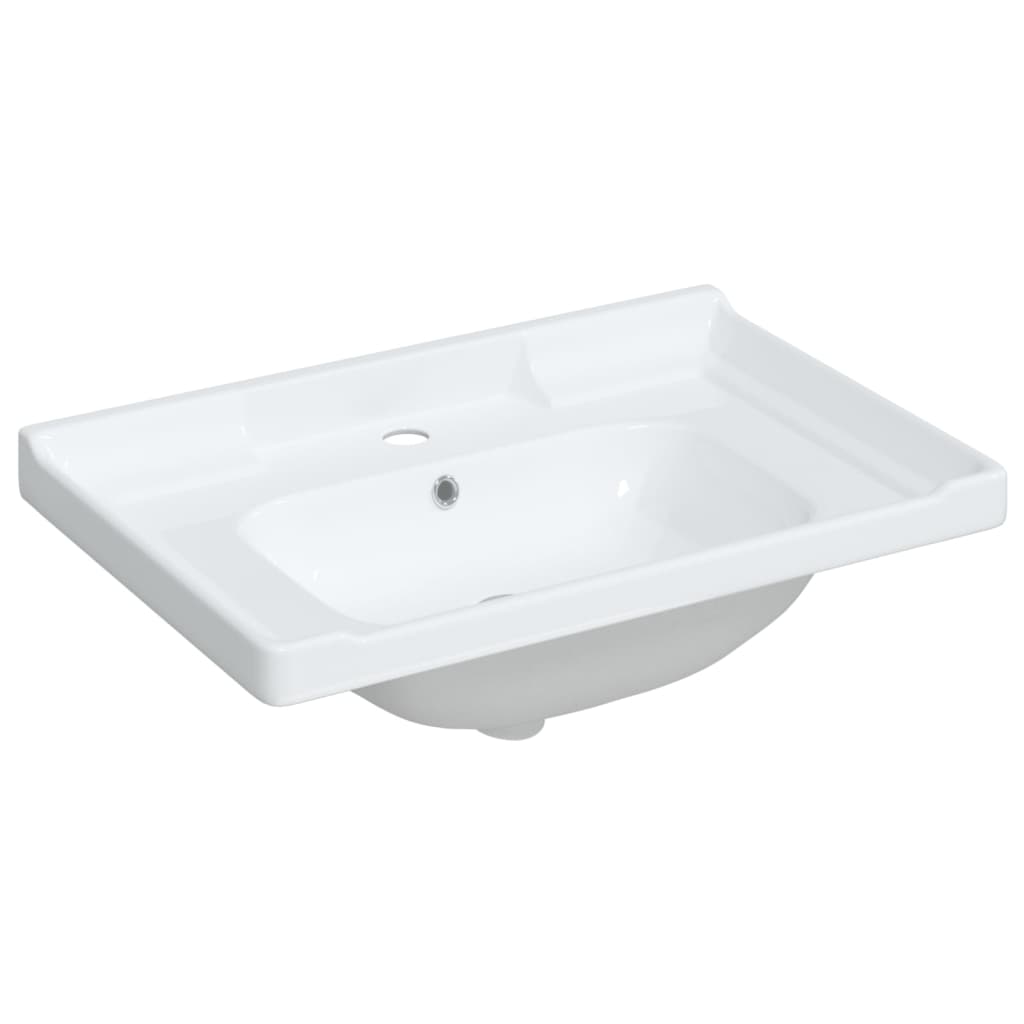 Lavandino da Bagno Bianco 71x48x23 cm Rettangolare in Ceramica - homemem39