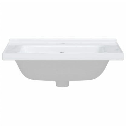 Lavandino da Bagno Bianco 61x48x19,5cm Rettangolare in Ceramica - homemem39