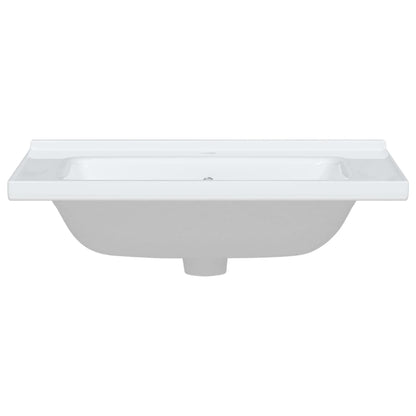 Lavandino da Bagno Bianco 71x48x19,5cm Rettangolare in Ceramica
