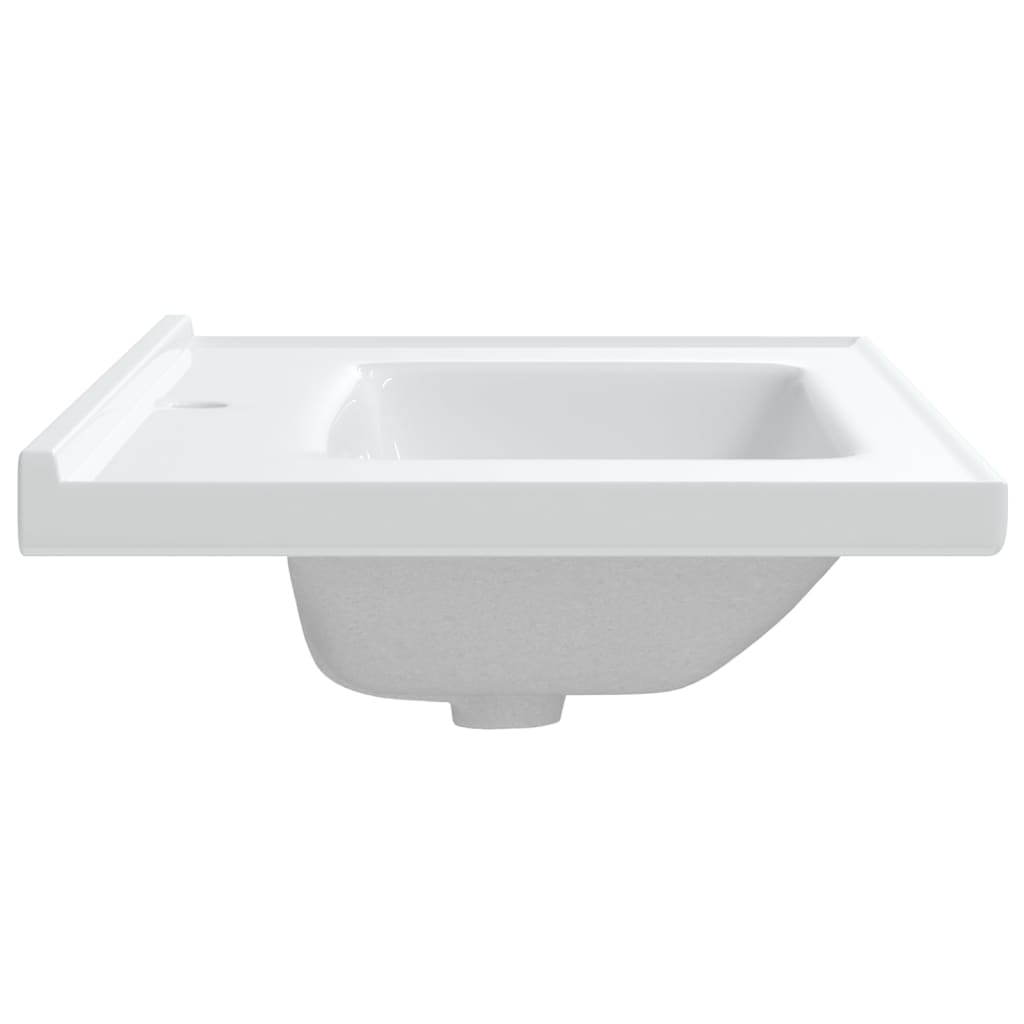 Lavandino da Bagno Bianco 71x48x19,5cm Rettangolare in Ceramica