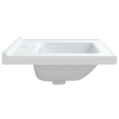Lavandino da Bagno Bianco 71x48x19,5cm Rettangolare in Ceramica