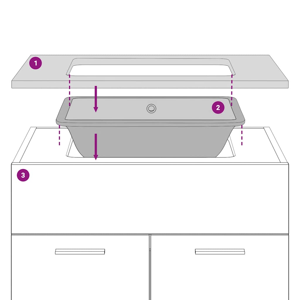 Lavandino da Bagno Bianco 52x38,5x19,5 cm Rettangolare Ceramica