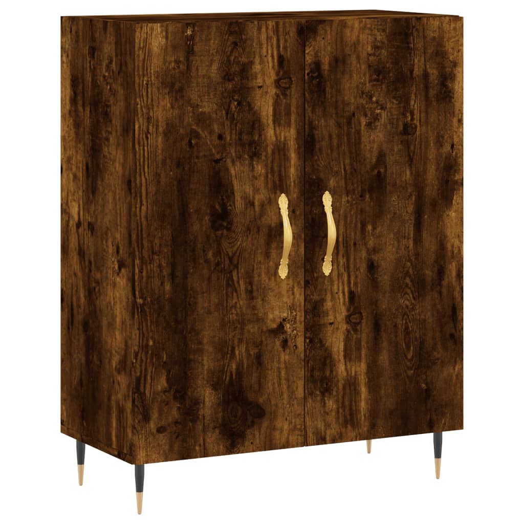 Credenza Rovere Fumo 69,5x34x90 cm in Legno Multistrato | homemem39