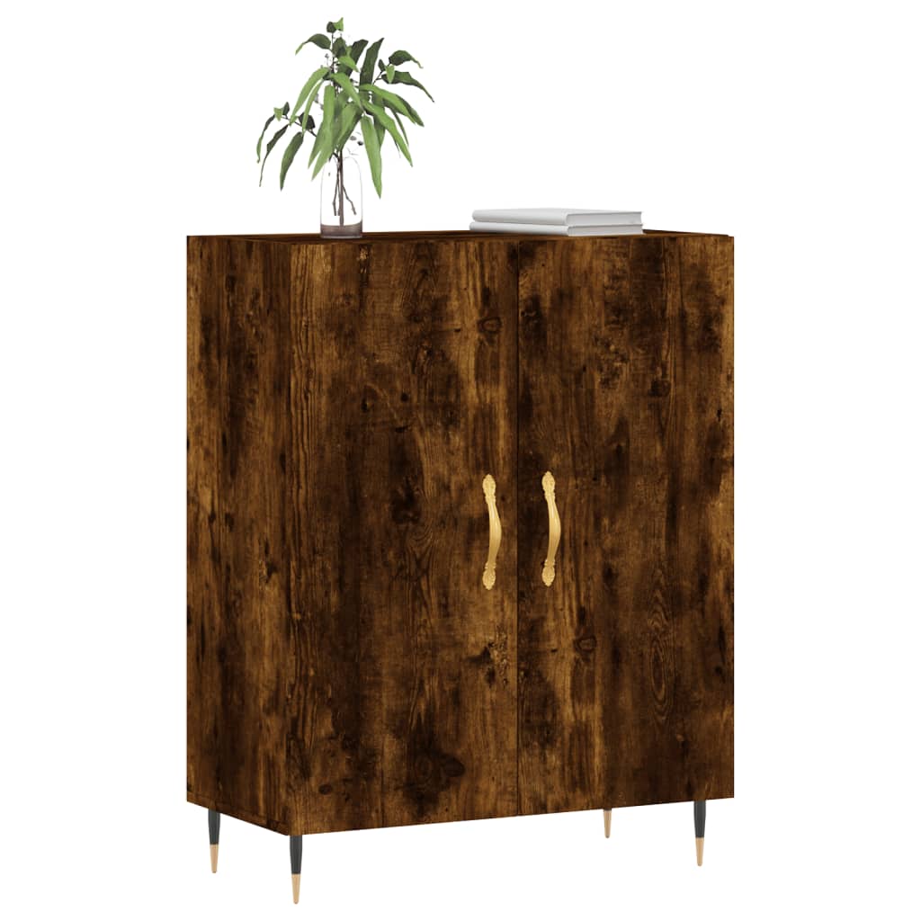 Credenza Rovere Fumo 69,5x34x90 cm in Legno Multistrato | homemem39