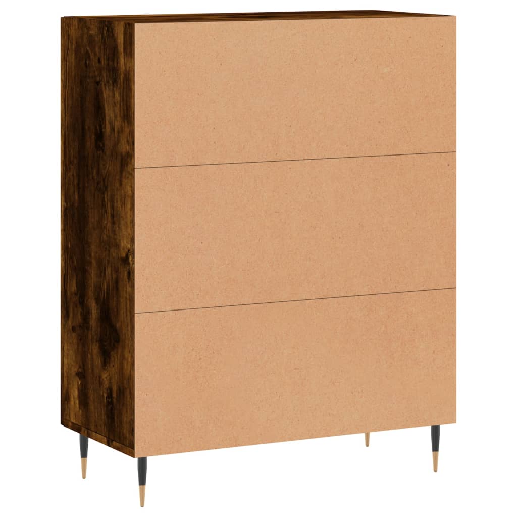 Credenza Rovere Fumo 69,5x34x90 cm in Legno Multistrato | homemem39