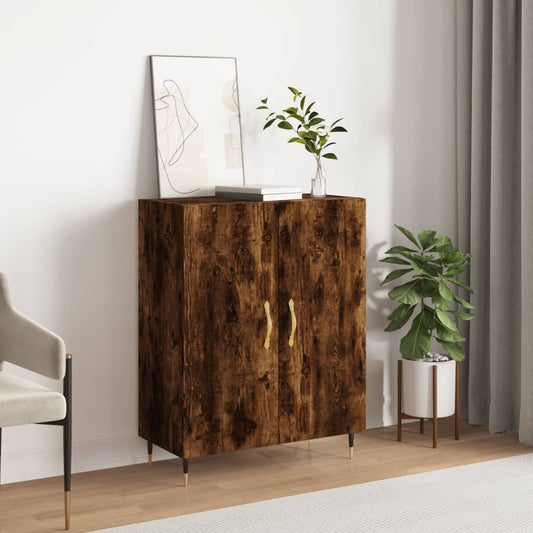 Credenza Rovere Fumo 69,5x34x90 cm in Legno Multistrato | homemem39