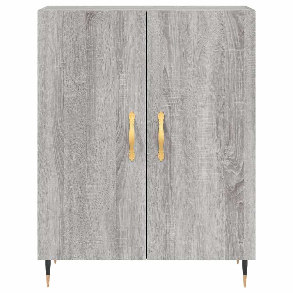 Credenza Grigio Sonoma 69,5x34x90 cm in Legno Multistrato