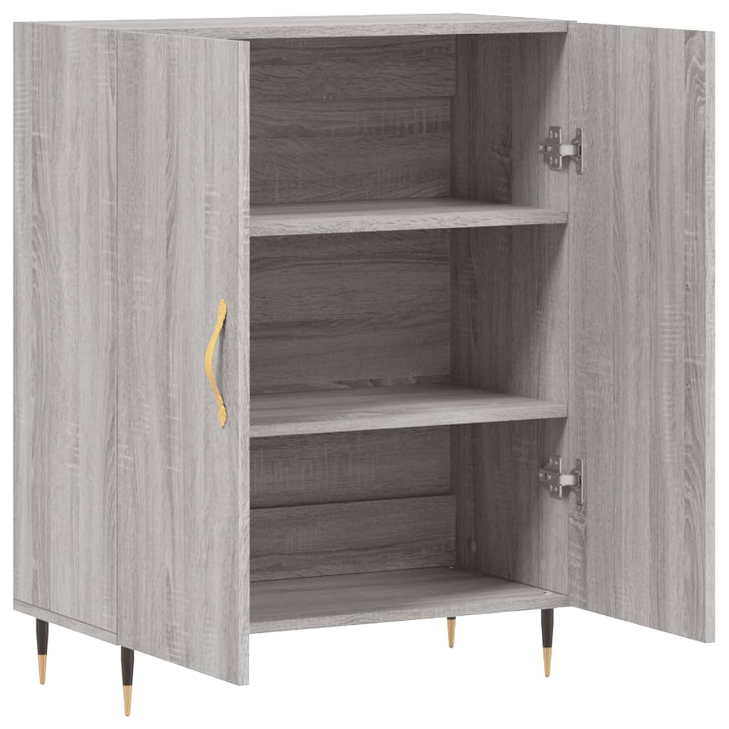 Credenza Grigio Sonoma 69,5x34x90 cm in Legno Multistrato