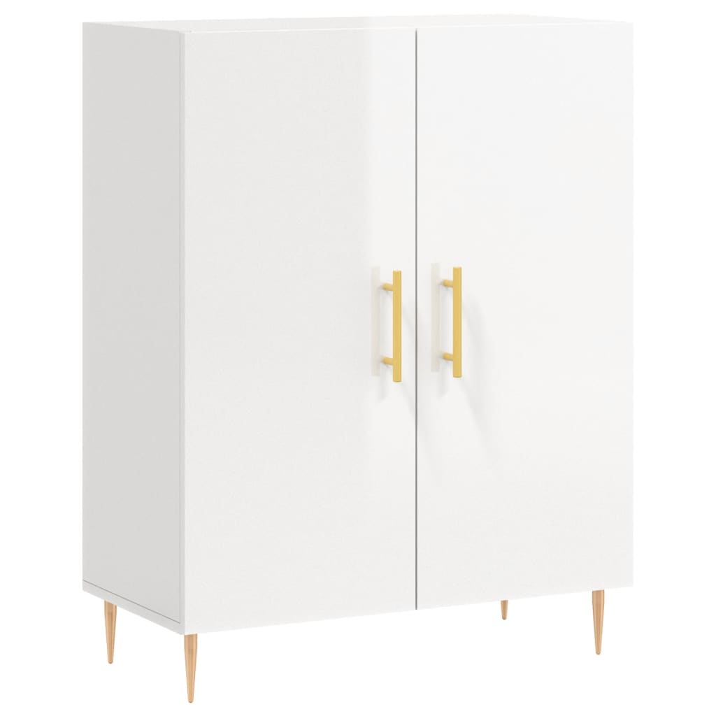 Credenza 69,5x34x90 cm in Legno Multistrato Bianco Lucido | homemem39