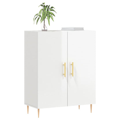 Credenza 69,5x34x90 cm in Legno Multistrato Bianco Lucido