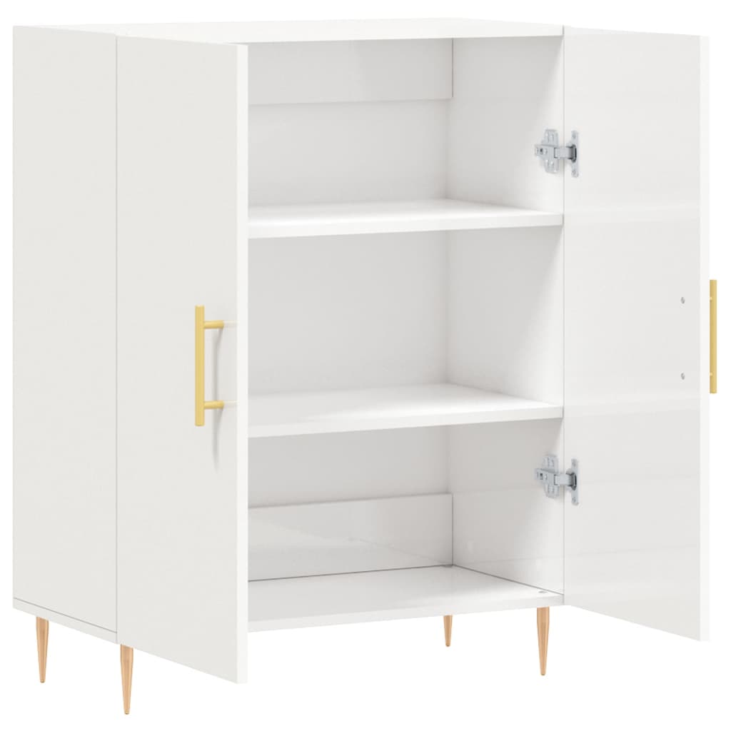 Credenza 69,5x34x90 cm in Legno Multistrato Bianco Lucido | homemem39