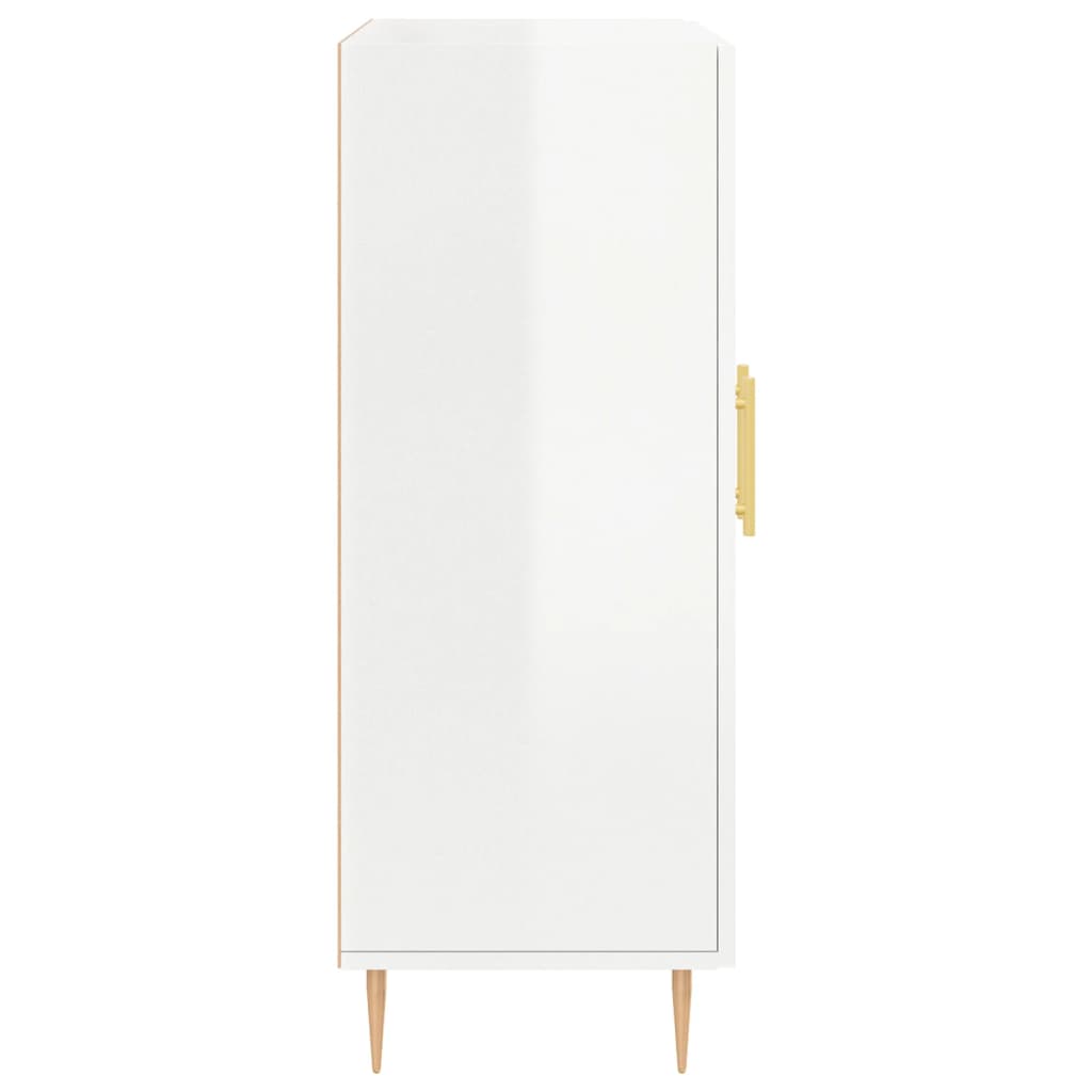Credenza 69,5x34x90 cm in Legno Multistrato Bianco Lucido