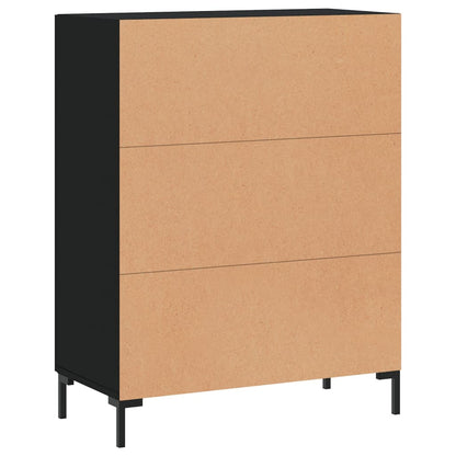 Credenza Nera 69,5x34x90 cm in Legno Multistrato