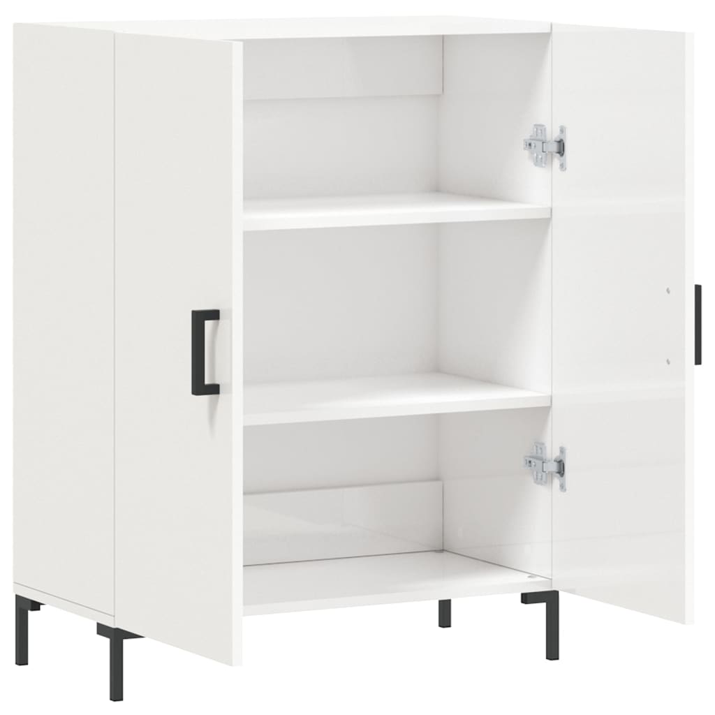 Credenza 69,5x34x90 cm in Legno Multistrato Bianco Lucido - homemem39