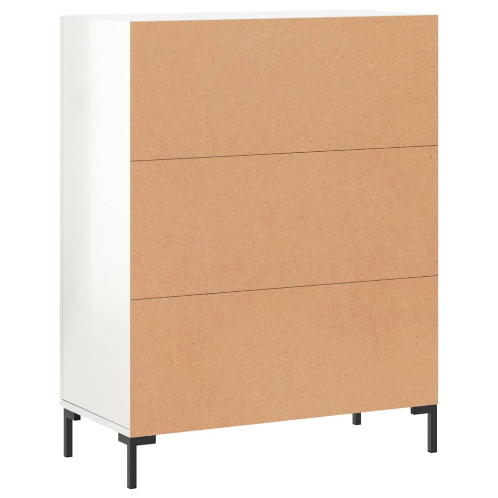 Credenza 69,5x34x90 cm in Legno Multistrato Bianco Lucido - homemem39