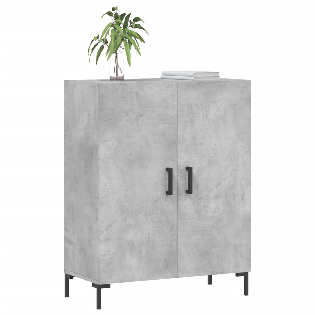 Credenza Grigio Cemento 69,5x34x90 cm in Legno Multistrato