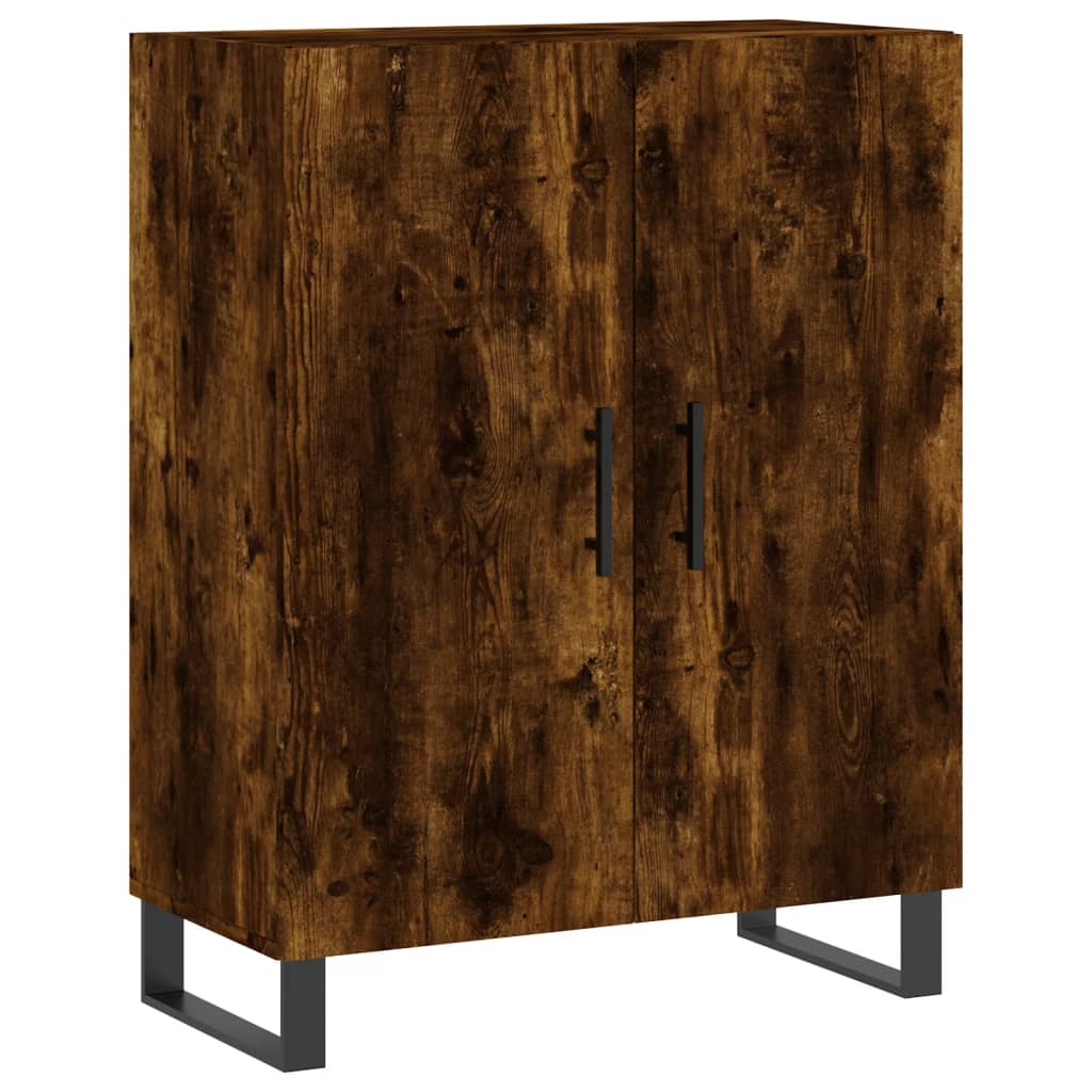 Credenza Rovere Fumo 69,5x34x90 cm in Legno Multistrato