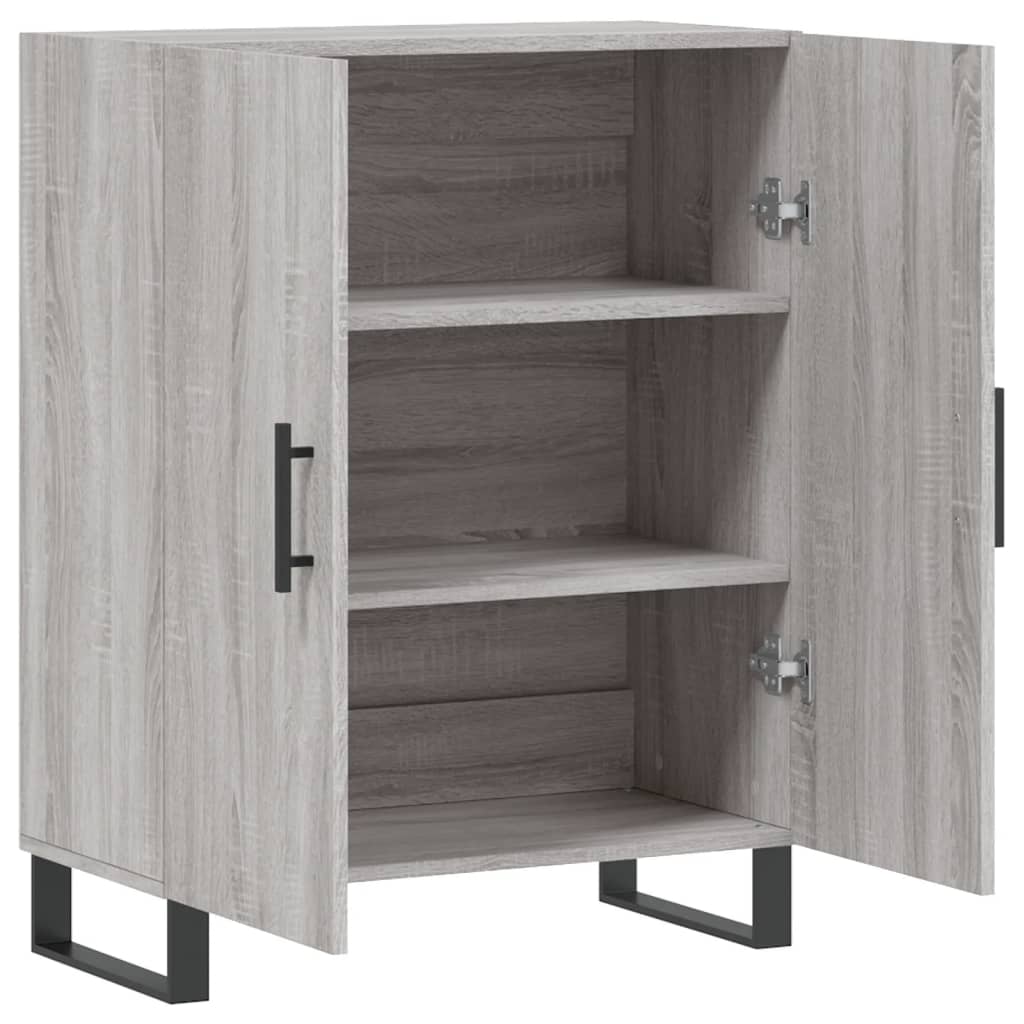 Credenza Grigio Sonoma 69,5x34x90 cm in Legno Multistrato