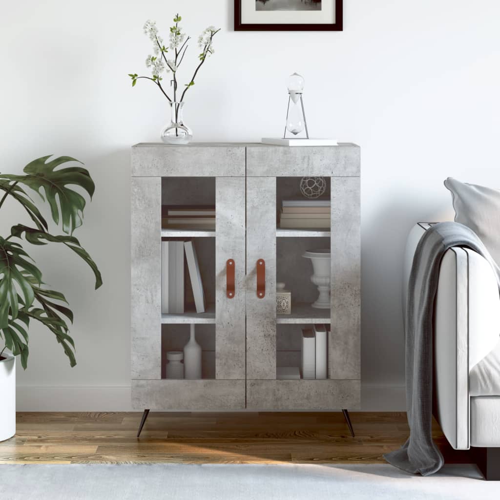 Credenza Grigio Cemento 69,5x34x90 cm in Legno Multistrato - homemem39
