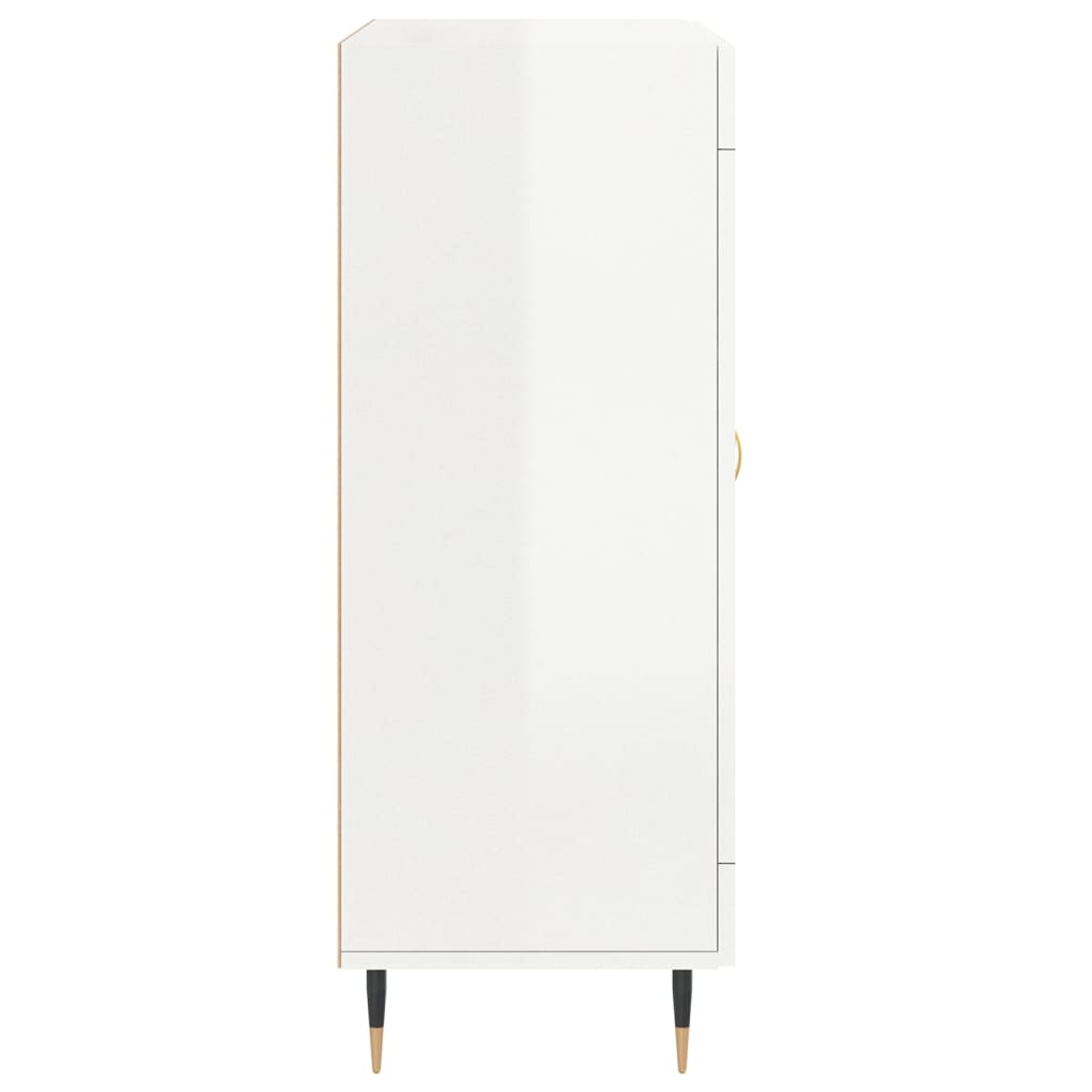 Credenza 69,5x34x90 cm in Legno Multistrato Bianco Lucido - homemem39
