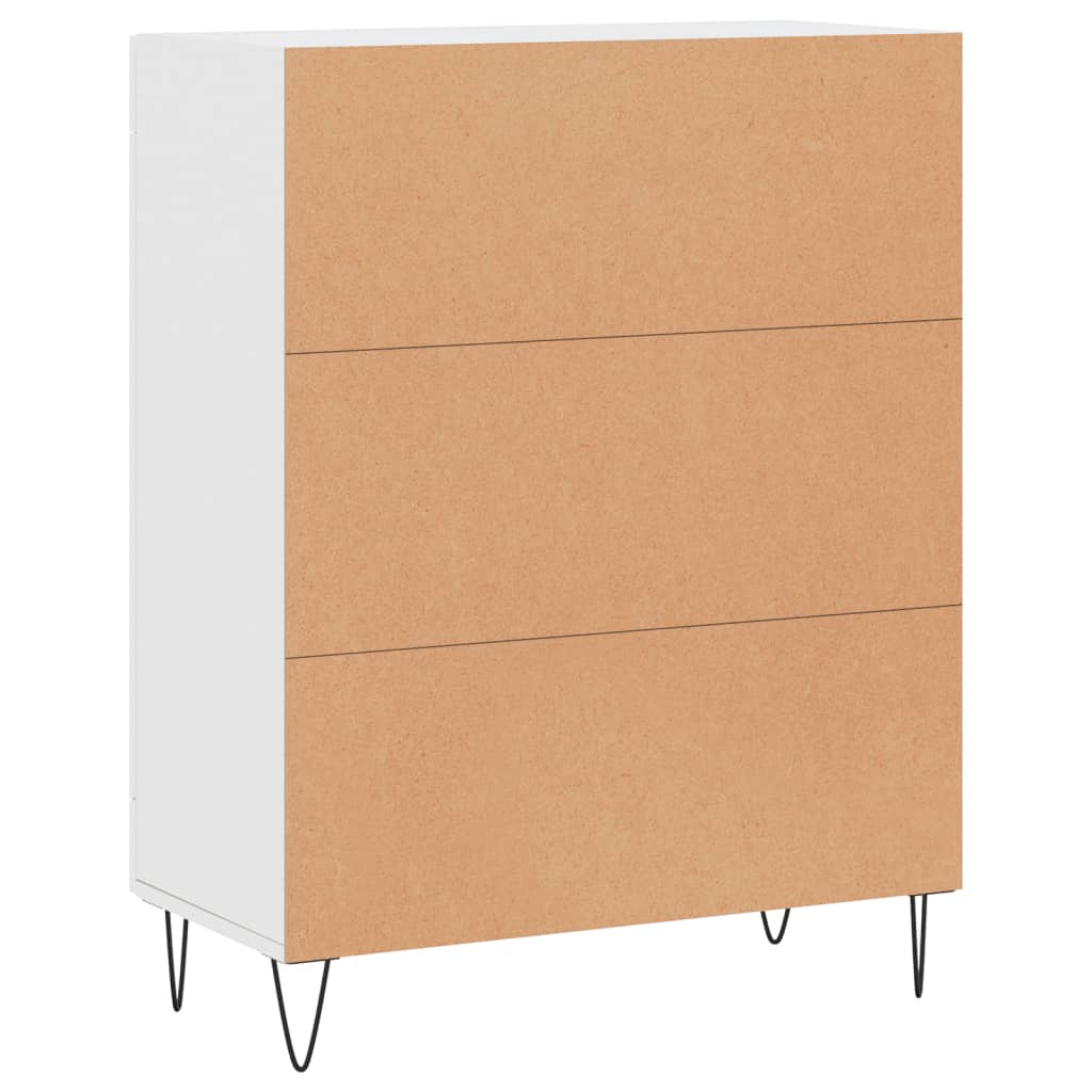 Credenza Bianca 69,5x34x90 cm in Legno Multistrato