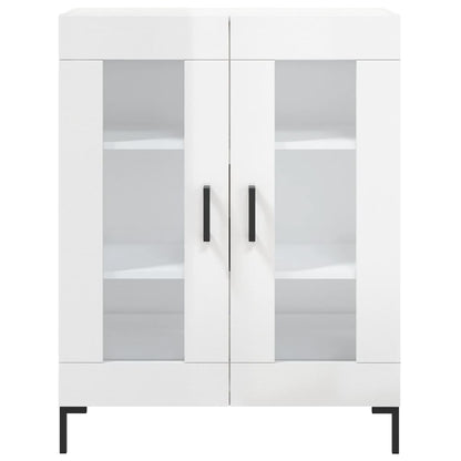 Credenza 69,5x34x90 cm in Legno Multistrato Bianco Lucido