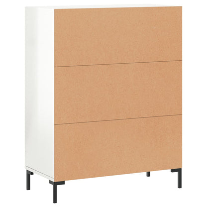 Credenza 69,5x34x90 cm in Legno Multistrato Bianco Lucido - homemem39