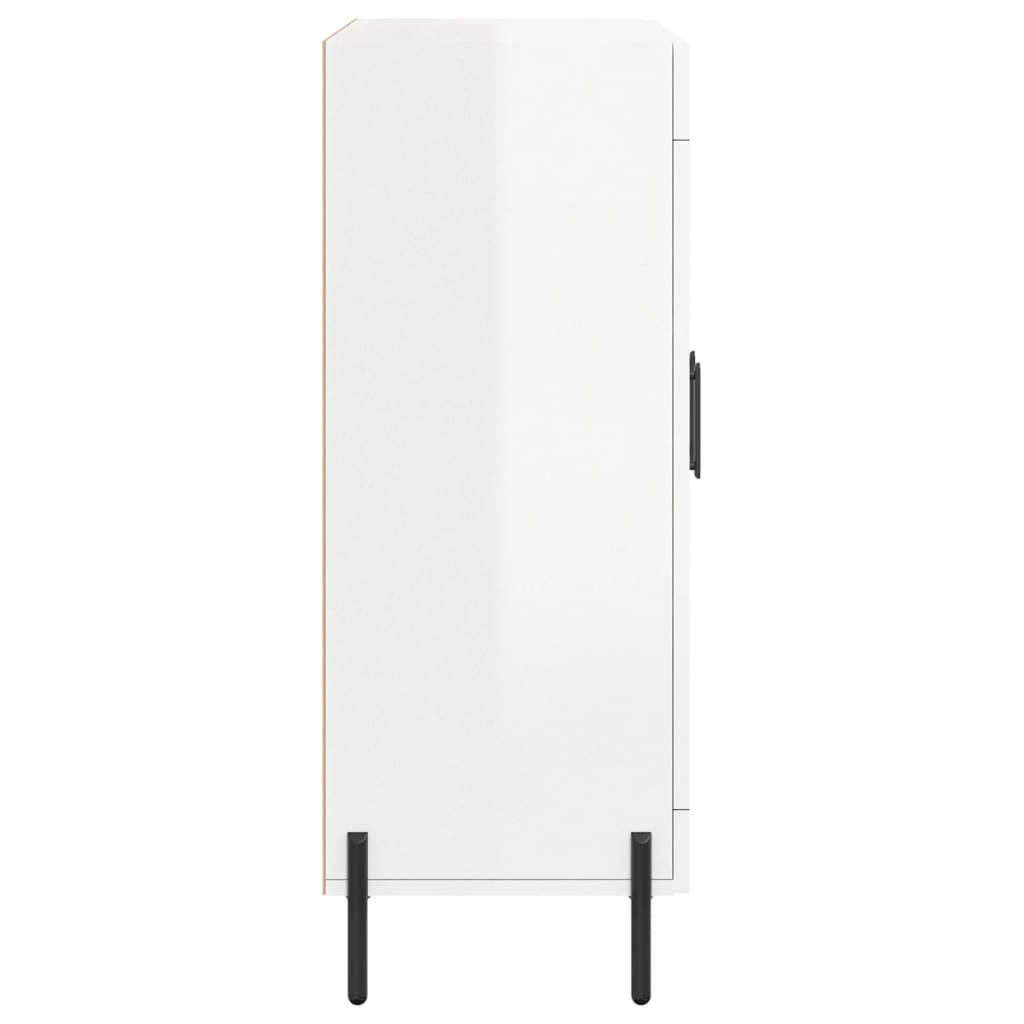 Credenza 69,5x34x90 cm in Legno Multistrato Bianco Lucido