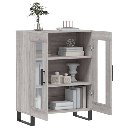 Credenza Grigio Sonoma 69,5x34x90 cm in Legno Multistrato