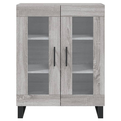 Credenza Grigio Sonoma 69,5x34x90 cm in Legno Multistrato