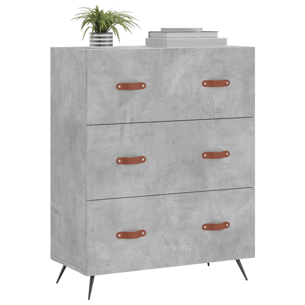 Credenza Grigio Cemento 69,5x34x90 cm in Legno Multistrato - homemem39