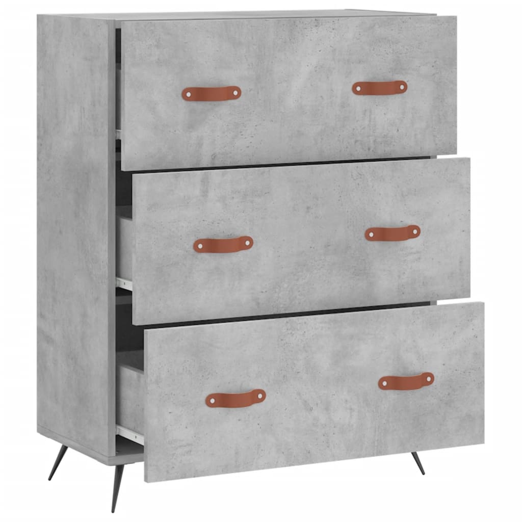 Credenza Grigio Cemento 69,5x34x90 cm in Legno Multistrato - homemem39