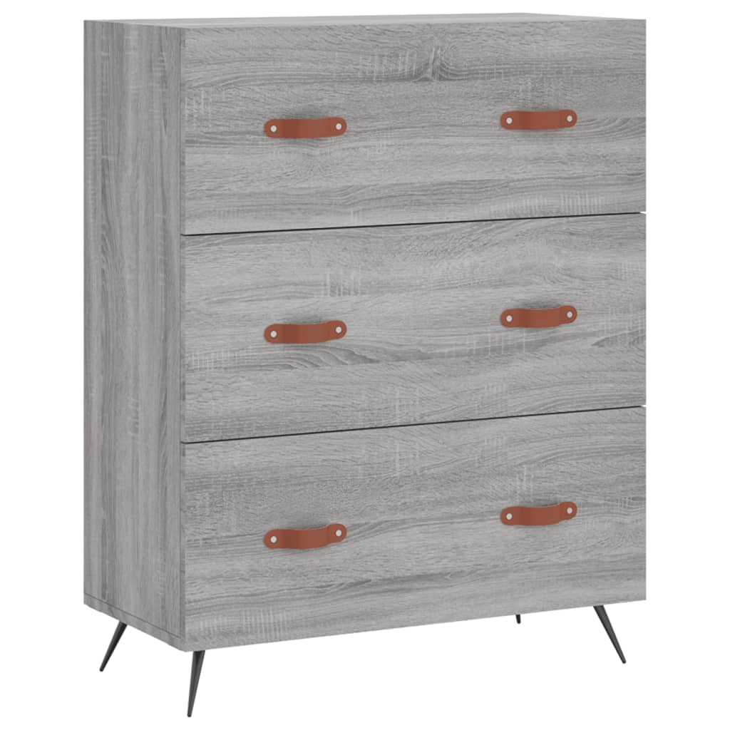 Cassettiera Grigio Sonoma 69,5x34x90 cm in Legno Multistrato - homemem39