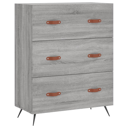 Cassettiera Grigio Sonoma 69,5x34x90 cm in Legno Multistrato - homemem39