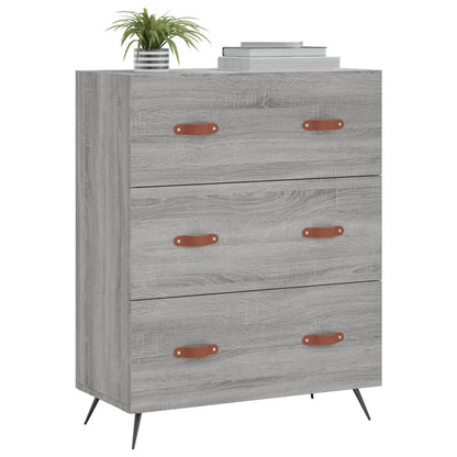 Cassettiera Grigio Sonoma 69,5x34x90 cm in Legno Multistrato - homemem39